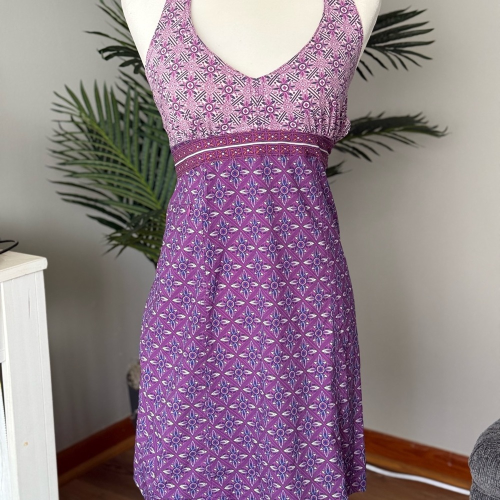 Athleta Purple and Pink Halter Dress